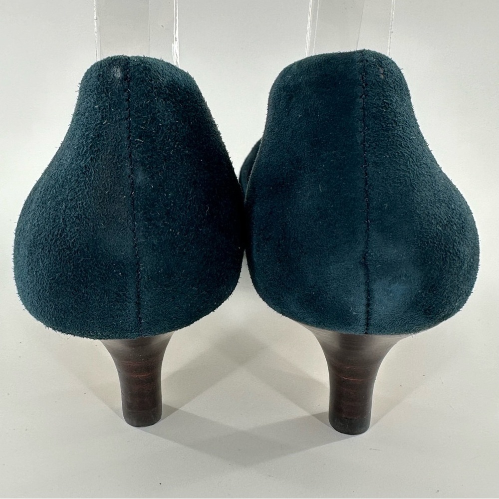 Bella Vita womens heels size 6 N blue suede pointy toe kitten heel dorsay - Picture 5 of 12